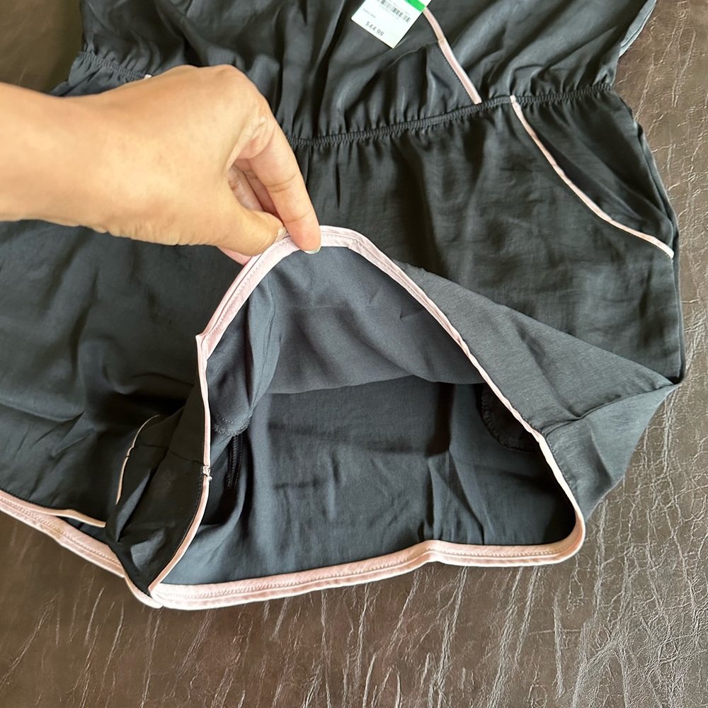 INC intimate, sleepwear black with pink trim romper new. International Concepts - Picture 6 of 12
